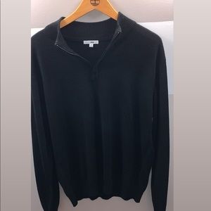 A Black Fashion Nova Men Half ZIP Pullover sweater